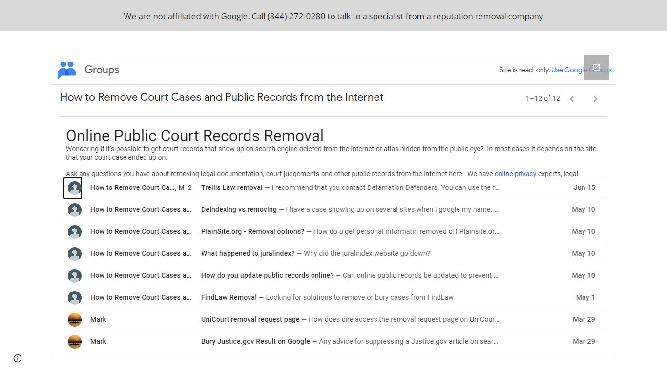How to Remove Public Court Case Records from Google
