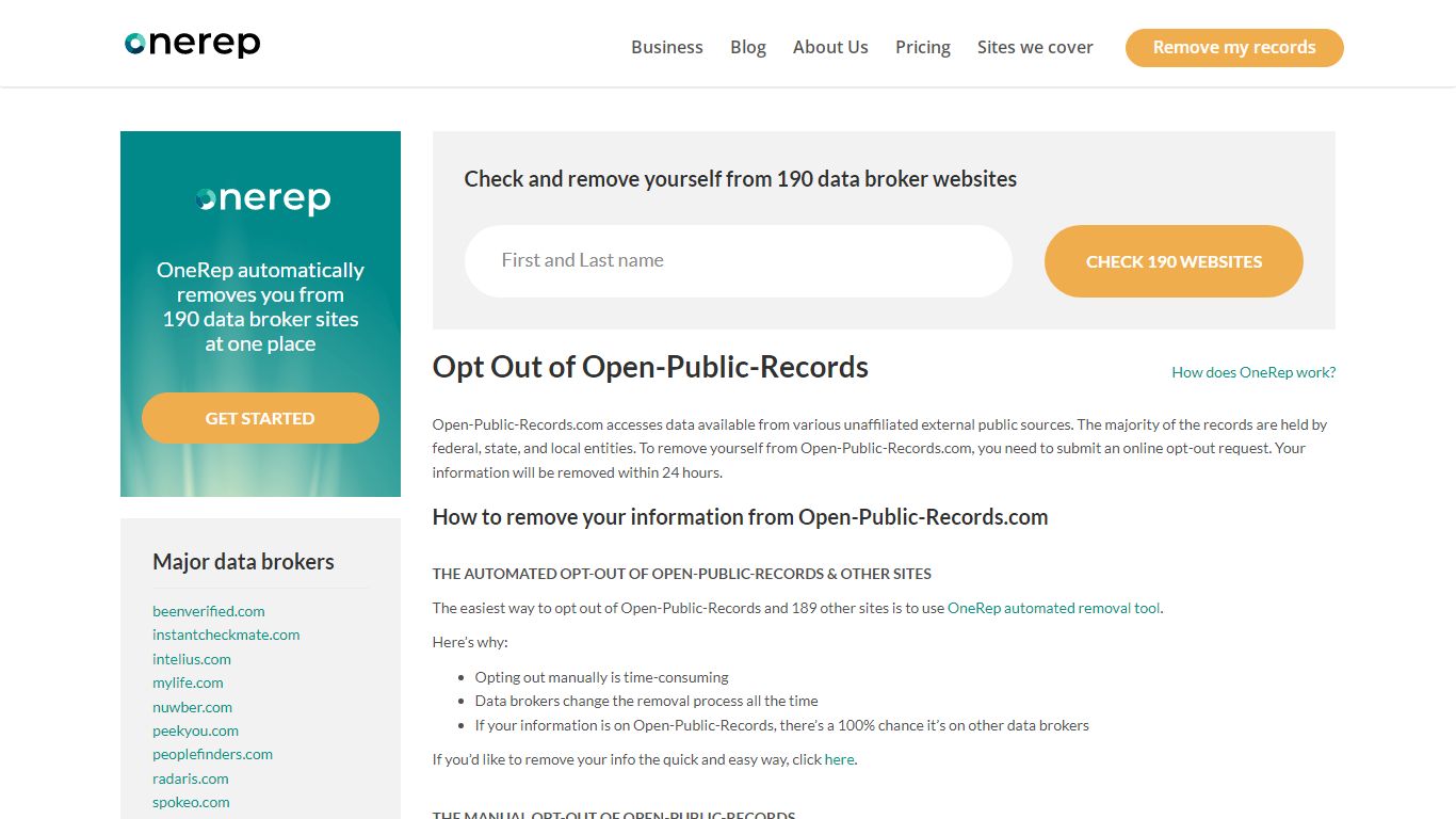 Opt Out of Open-Public-Records - Complete Removal Guide - OneRep